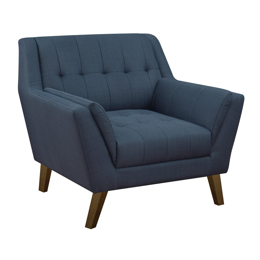CHAIR - NAVY - Mid-Century Modern, Tufted, Clean Lines (2-Pack)