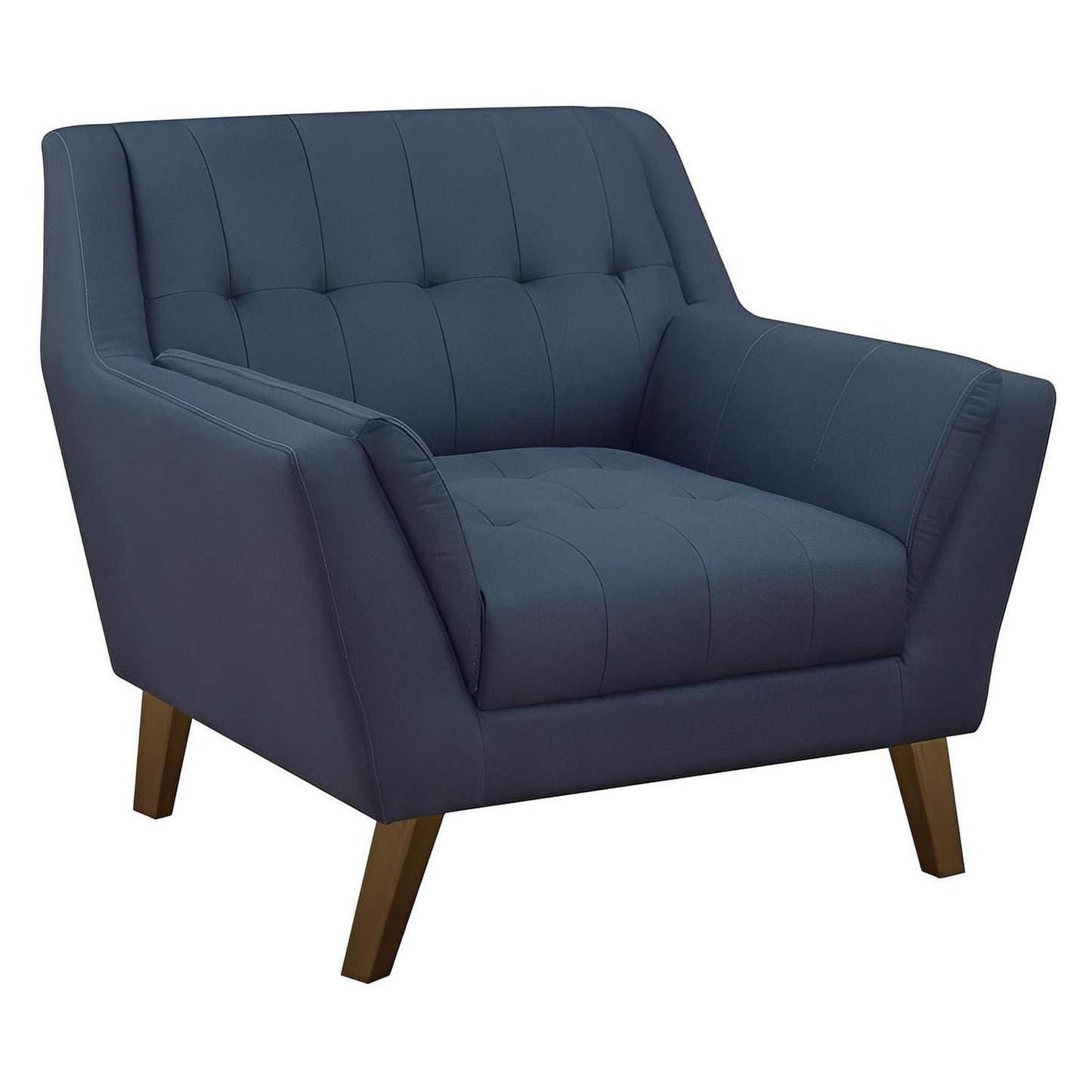 CHAIR - NAVY - Mid-Century Modern, Tufted, Clean Lines (2-Pack)
