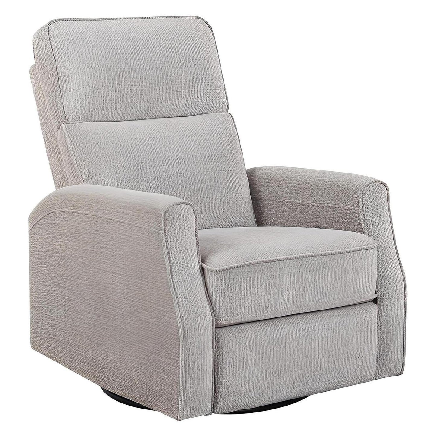 Beige Upholstered Swivel Glider and Recliner Chair (2-Pack)
