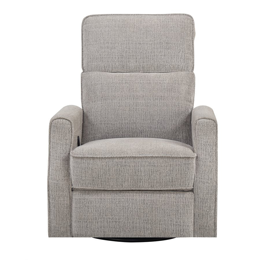Beige Upholstered Swivel Glider and Recliner Chair (2-Pack)
