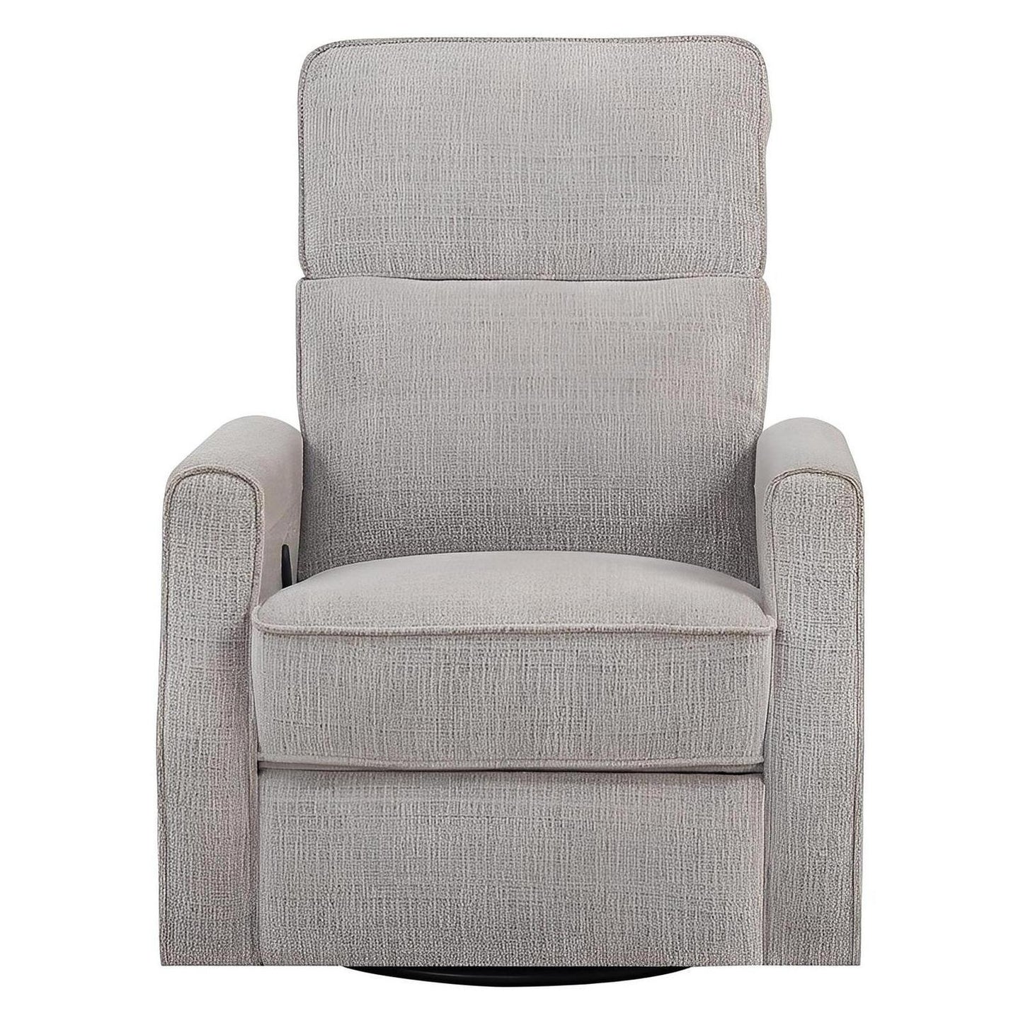 Beige Upholstered Swivel Glider and Recliner Chair (2-Pack)