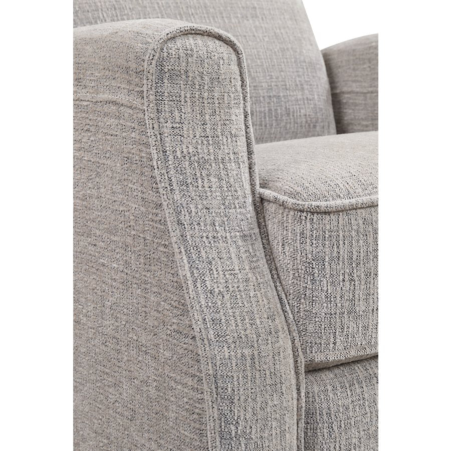 Beige Upholstered Swivel Glider and Recliner Chair (2-Pack)