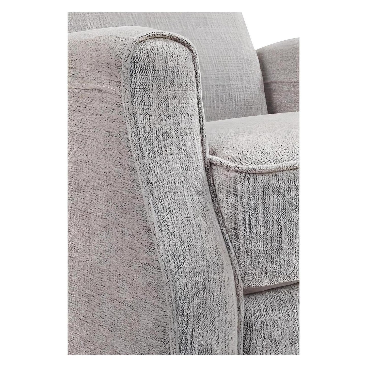 Beige Upholstered Swivel Glider and Recliner Chair (2-Pack)