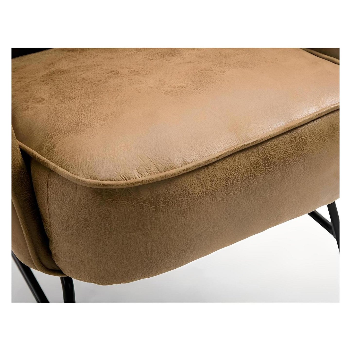 Saddle Faux Leather Accent Chair Contemporary Design (2-Pack)