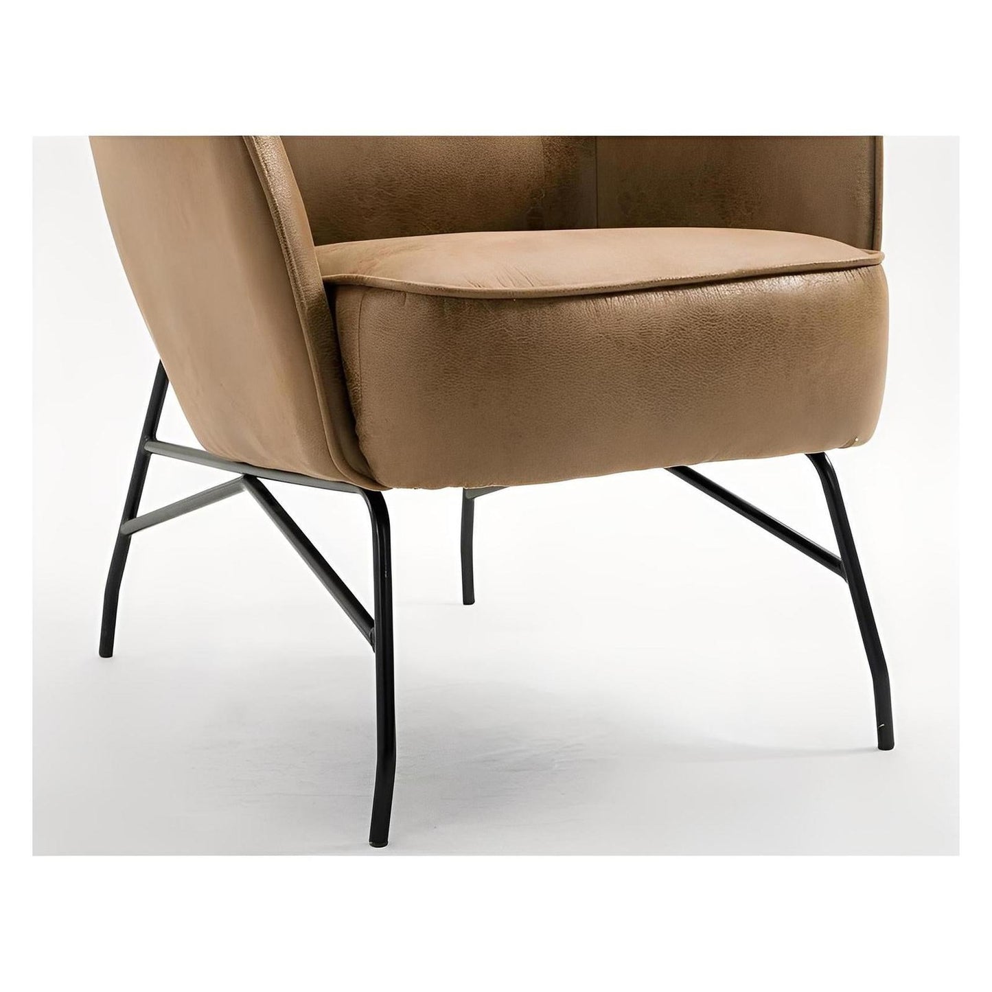 Saddle Faux Leather Accent Chair Contemporary Design (2-Pack)