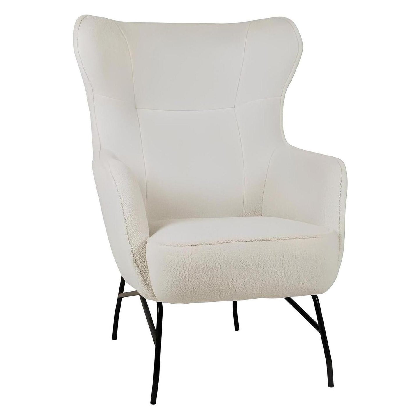 Boucle Upholstered Accent Chair Contemporary Design (2-Pack)