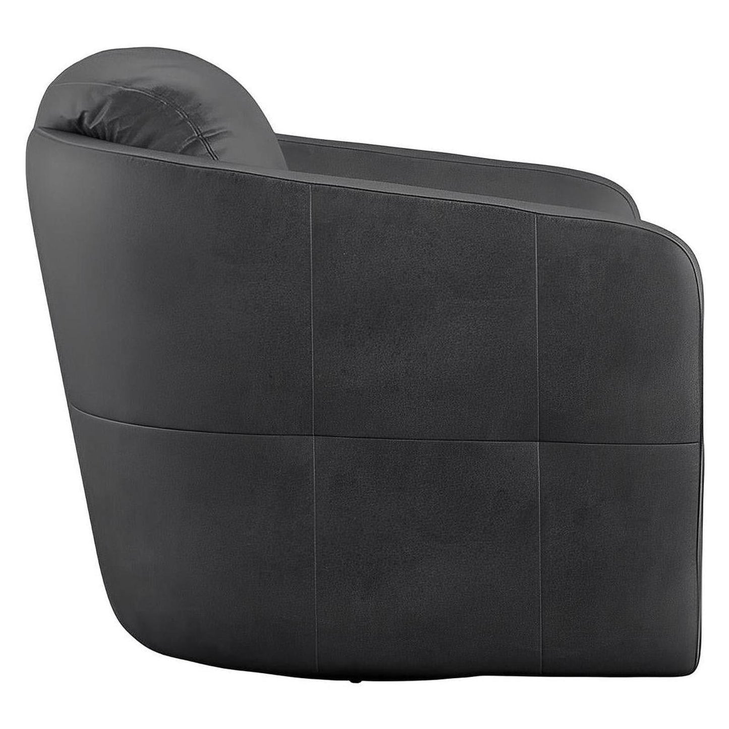 Steel Grey Upholstered Swivel Chair 360-Degree Modern Style (2-Pack)