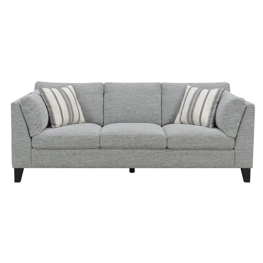 SOFA W / 2 ACCENT PILLOWS-GRAY