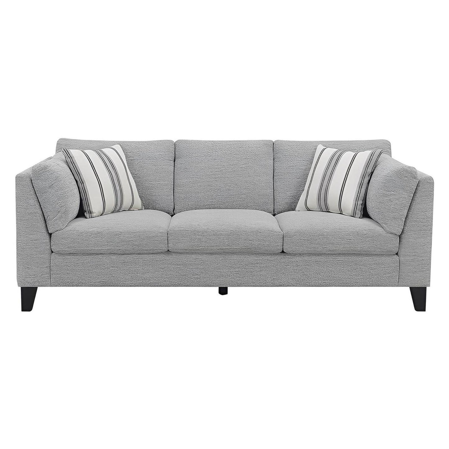 SOFA W / 2 ACCENT PILLOWS-GRAY