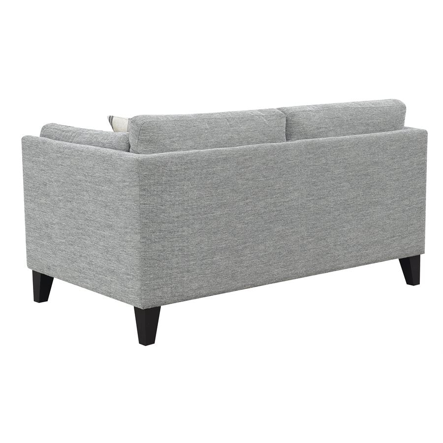 LOVESEAT W / 2 ACCENT PILLOWS - GRAY - 100% Polyester Fabric