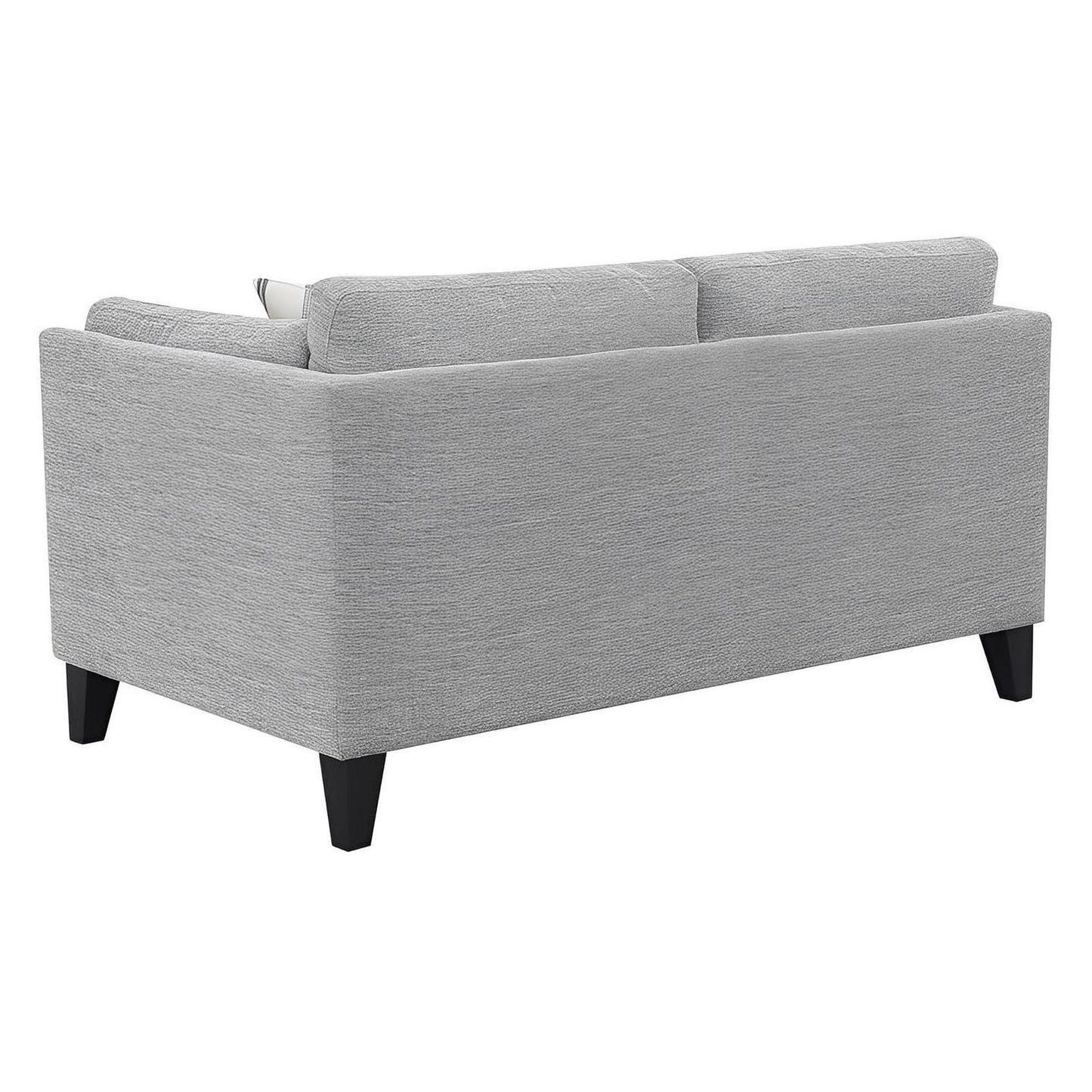 LOVESEAT W / 2 ACCENT PILLOWS - GRAY - 100% Polyester Fabric