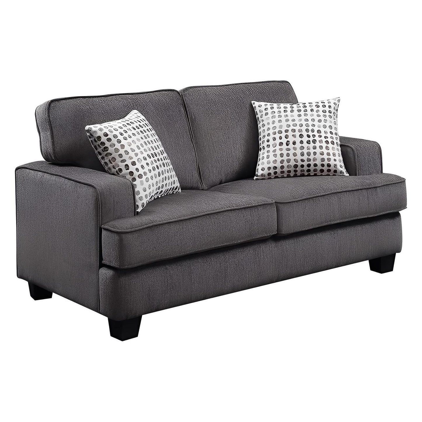 LOVESEAT W / 2 PILLOWS - INK GREY