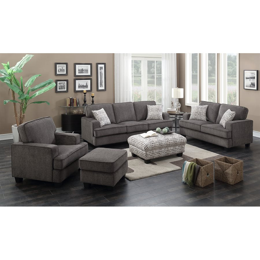 LOVESEAT W / 2 PILLOWS - INK GREY