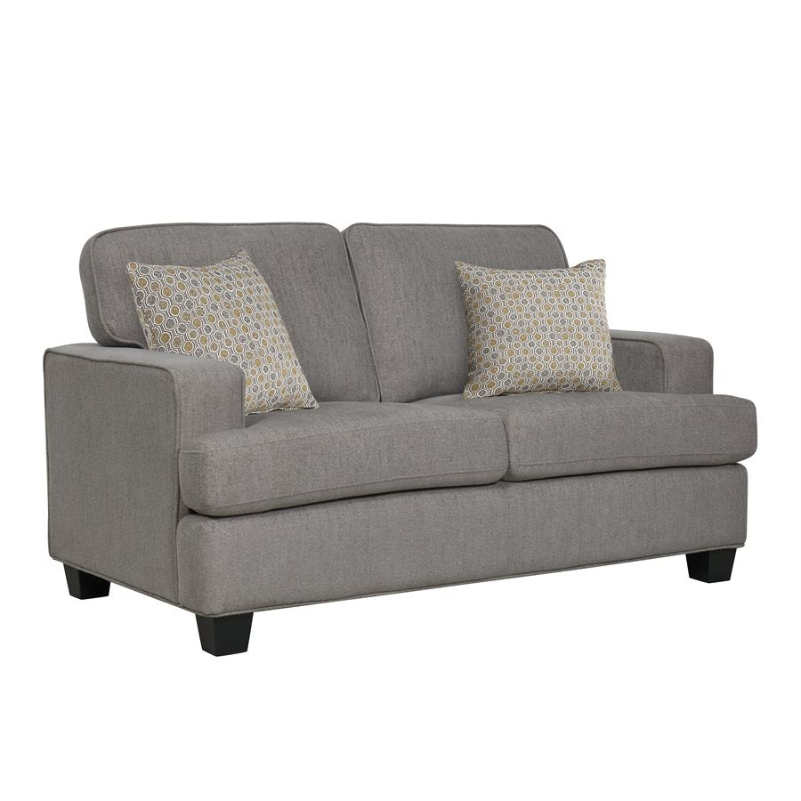 LOVESEAT W / 2 PILLOWS - LIGHT GREY