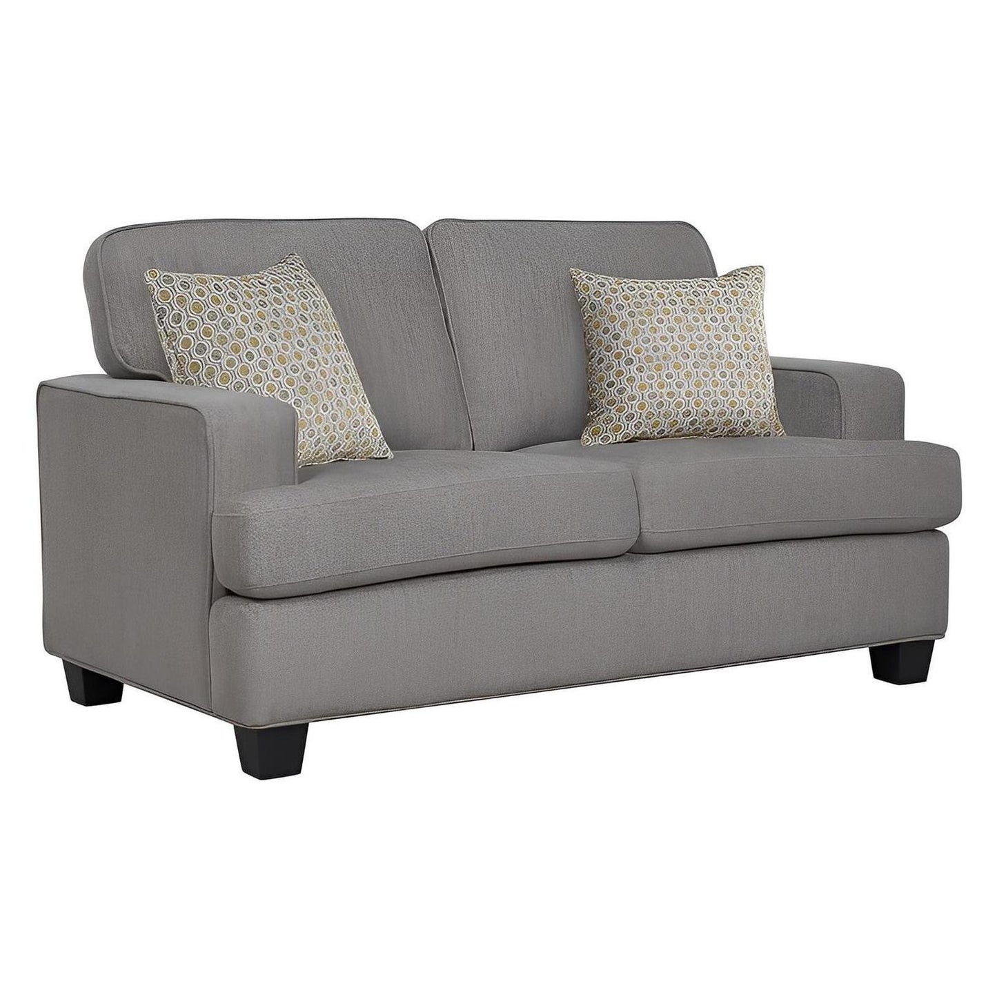 LOVESEAT W / 2 PILLOWS - LIGHT GREY