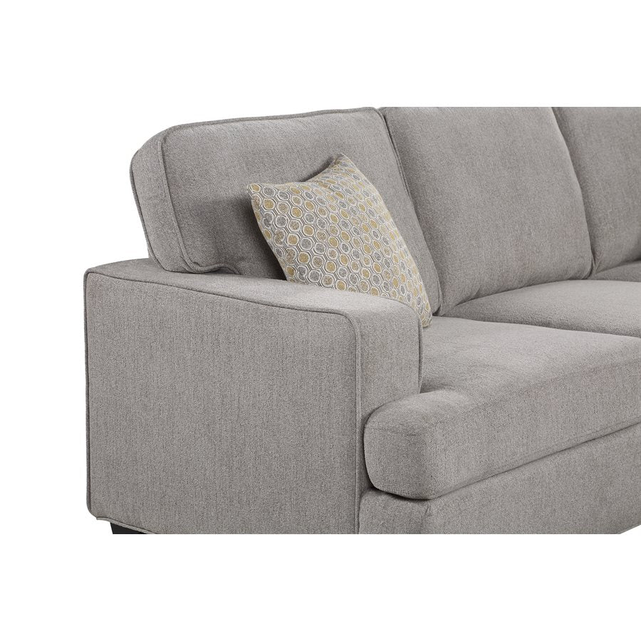LOVESEAT W / 2 PILLOWS - LIGHT GREY