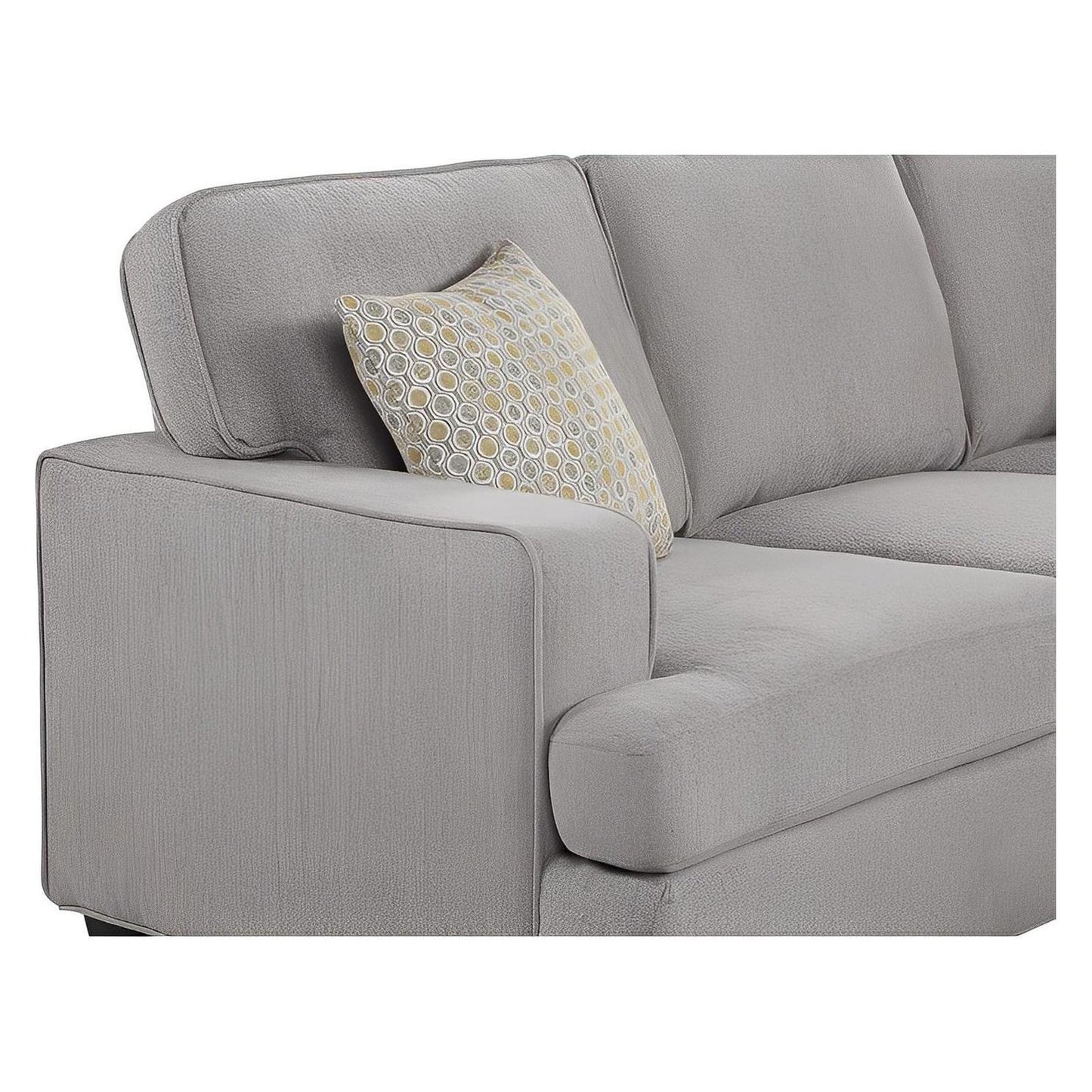 LOVESEAT W / 2 PILLOWS - LIGHT GREY