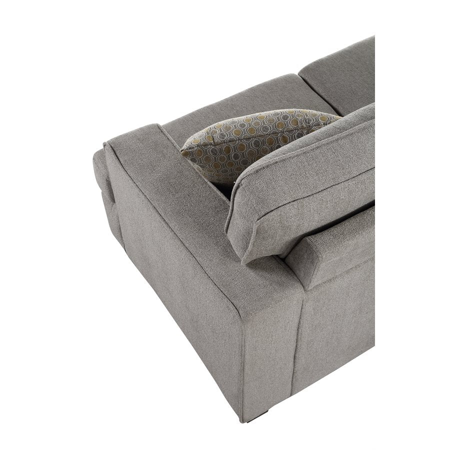 LOVESEAT W / 2 PILLOWS - LIGHT GREY