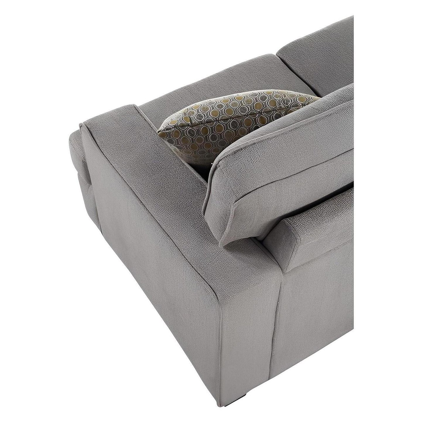 LOVESEAT W / 2 PILLOWS - LIGHT GREY