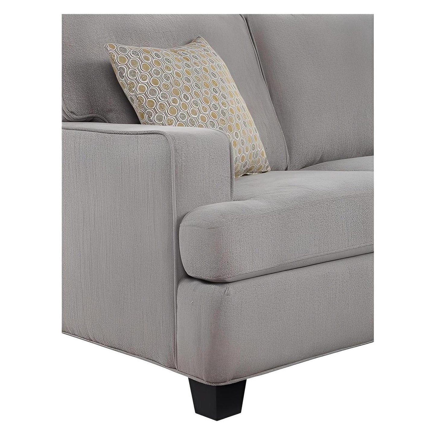 LOVESEAT W / 2 PILLOWS - LIGHT GREY