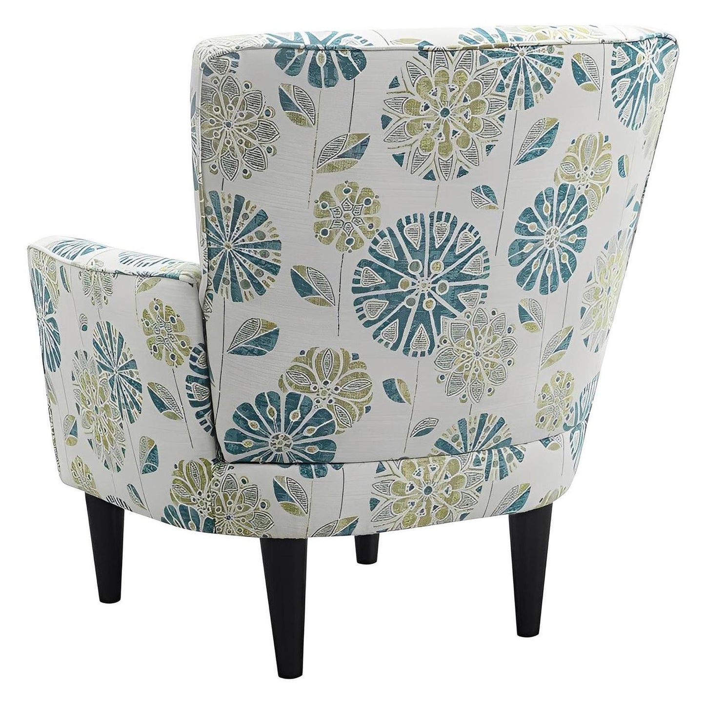 Teal Multi Fabric Accent Chair Wood Legs Spring Support (2-Pack)