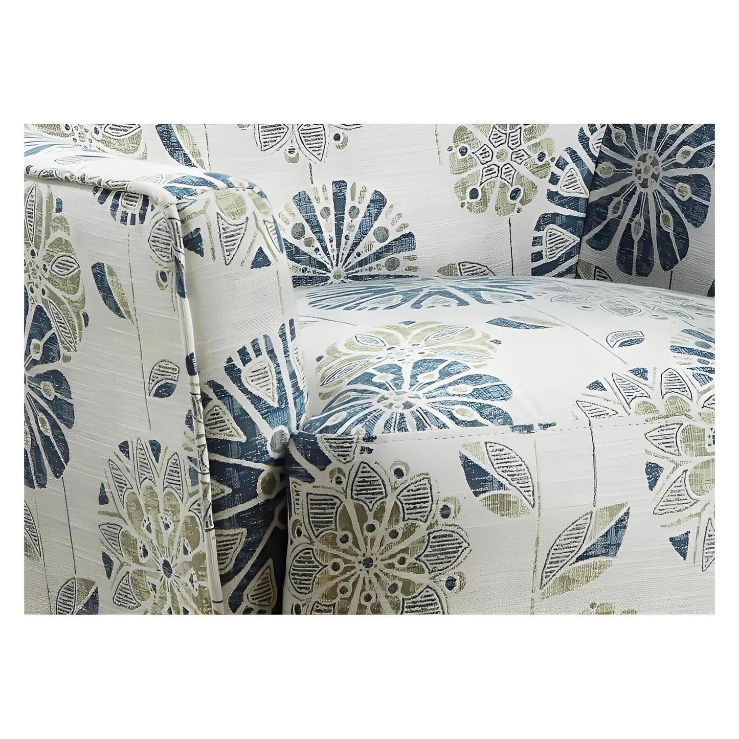 Teal Multi Fabric Accent Chair Wood Legs Spring Support (2-Pack)