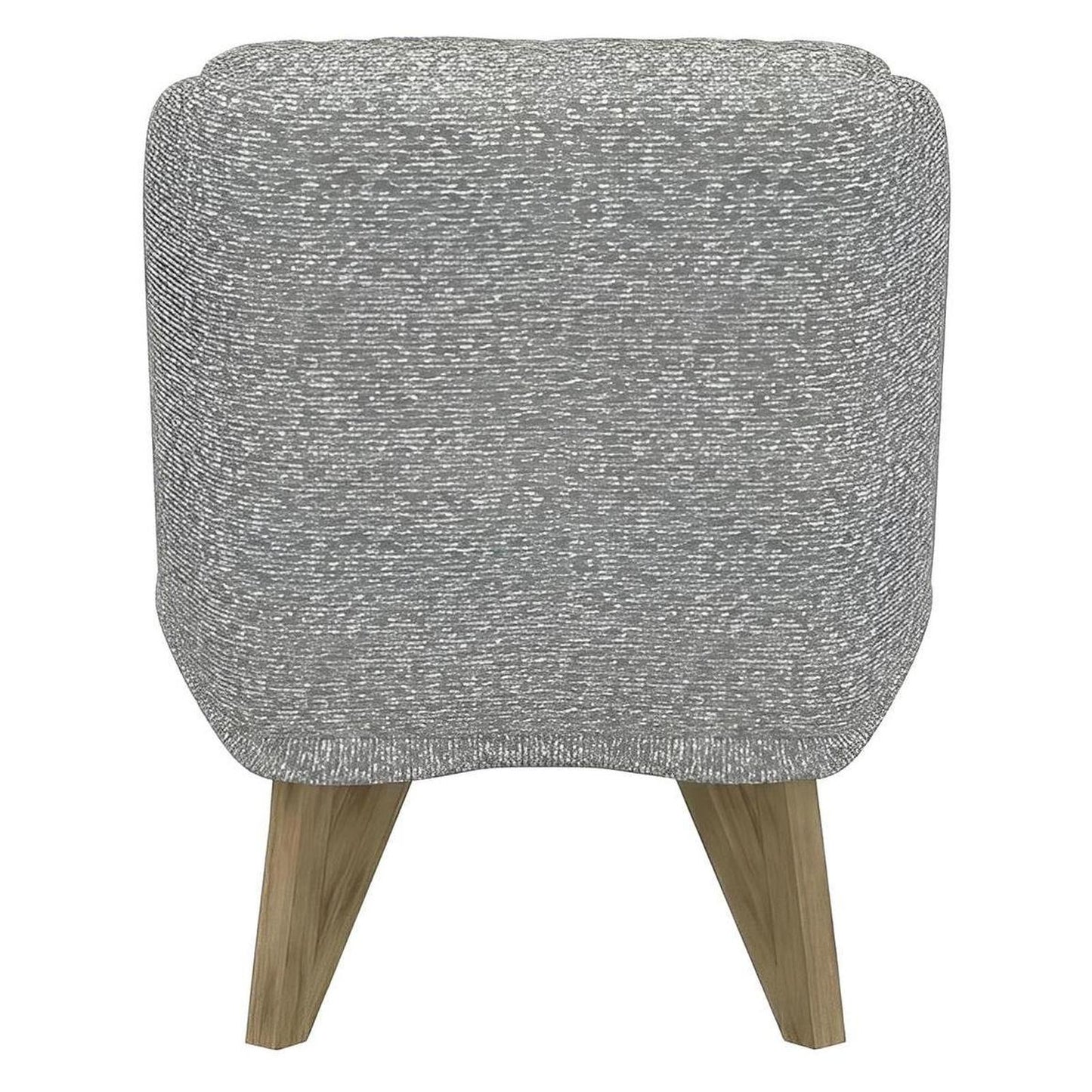 Grey Upholstered Contemporary Armless Chair Pocketed Coil Seat (2-Pack)