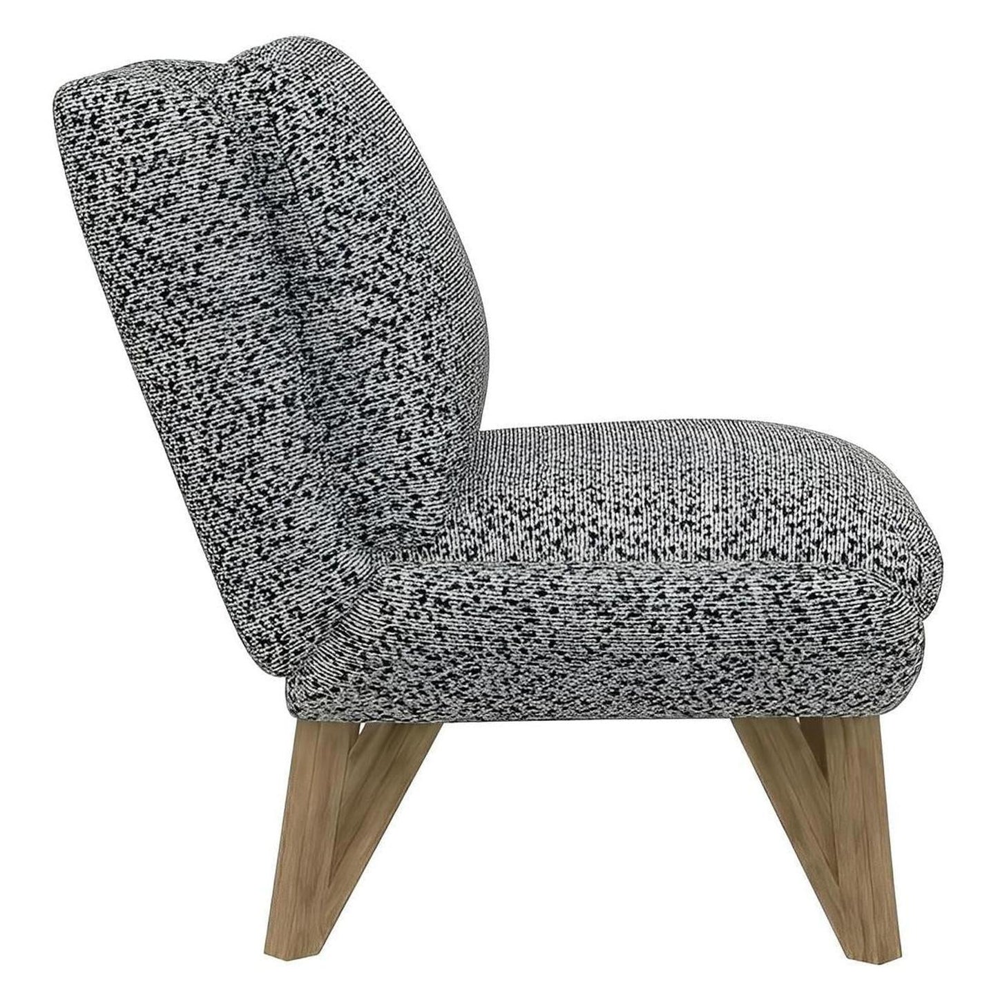 Blue Upholstered Contemporary Armless Chair Pocketed Coil Seat (2-Pack)