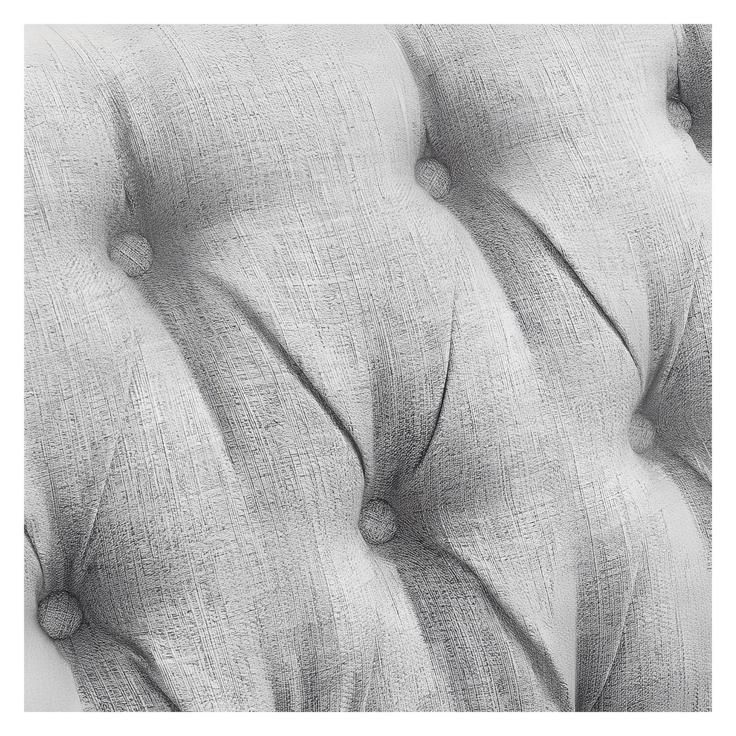 LOVESEAT W / 4 PILLOWS Gray Textured Fabric, Classic, Button Tufted