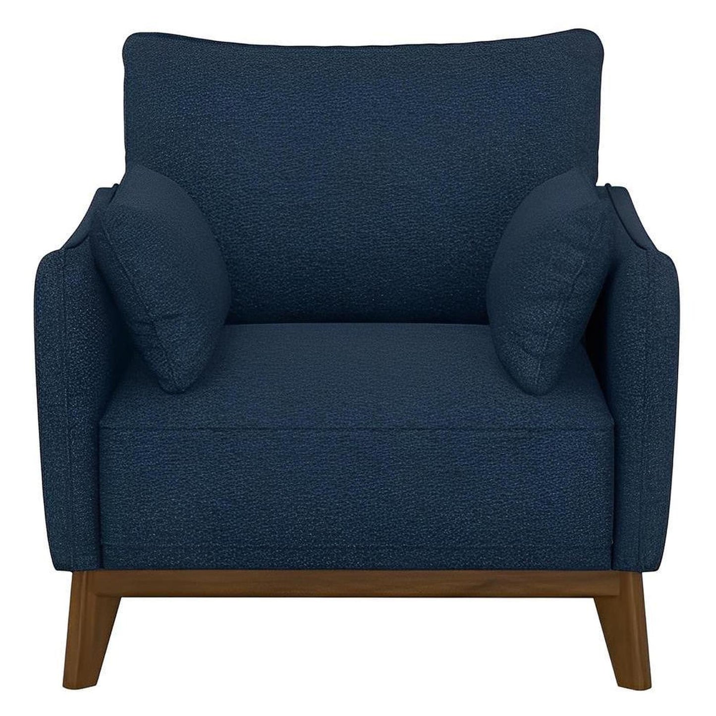 CHAIR W / WOOD BASE - NAVY - MID CENTURY-MODERN (2-Pack)