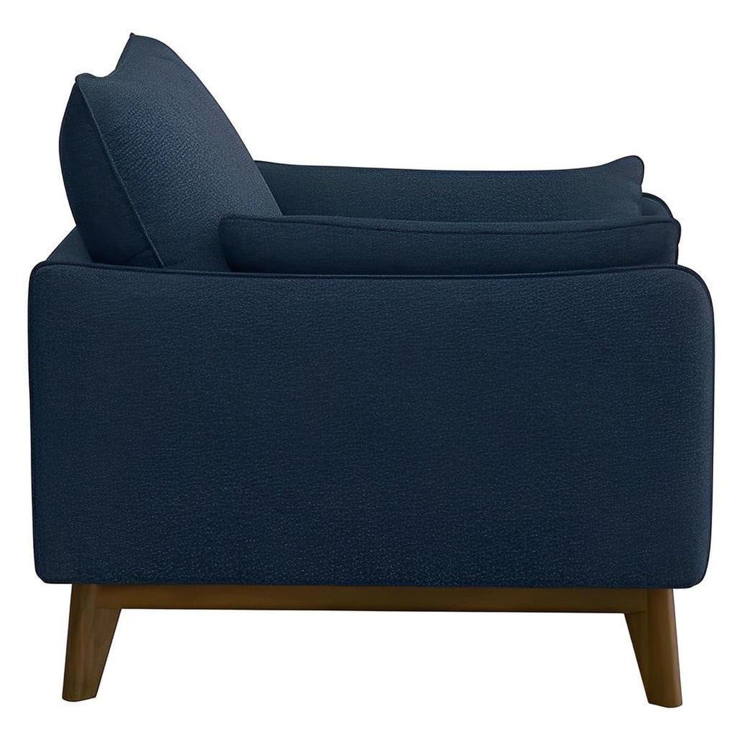 CHAIR W / WOOD BASE - NAVY - MID CENTURY-MODERN (2-Pack)