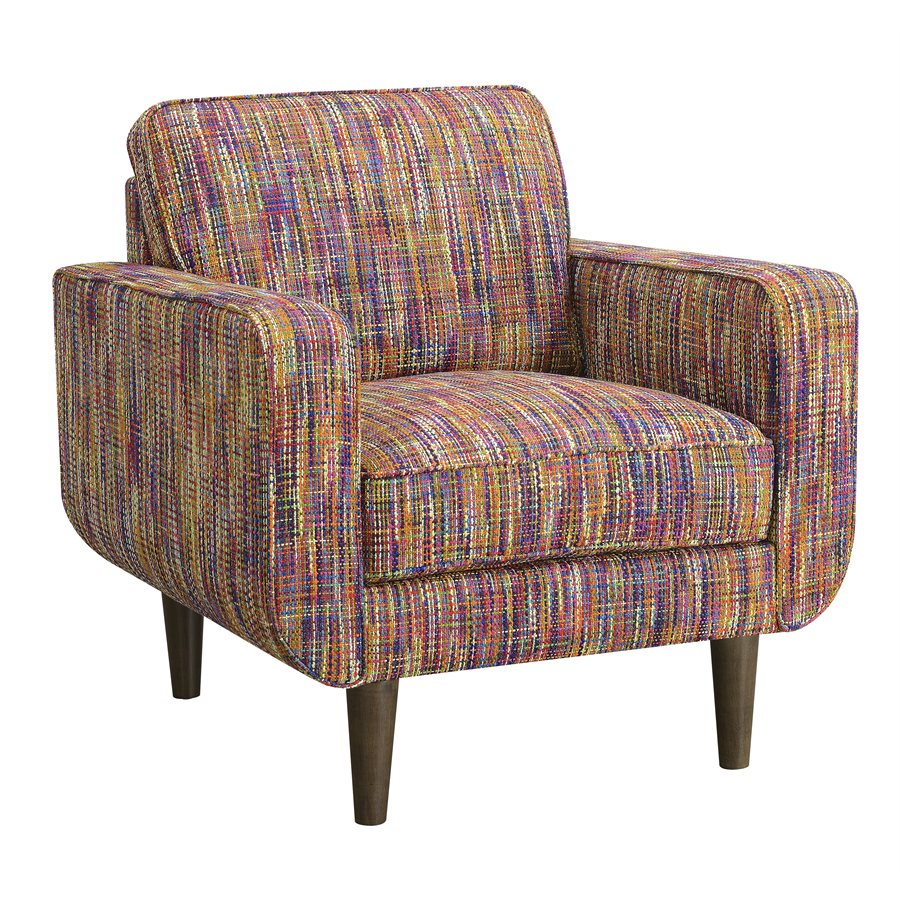 Multi Colored Mid-Century Modern Chair Spring Support Bold Colors (2-Pack)