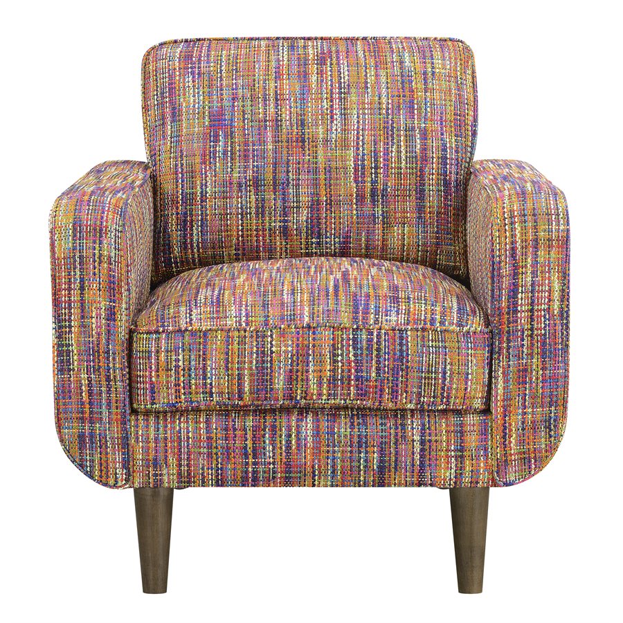 Multi Colored Mid-Century Modern Chair Spring Support Bold Colors (2-Pack)