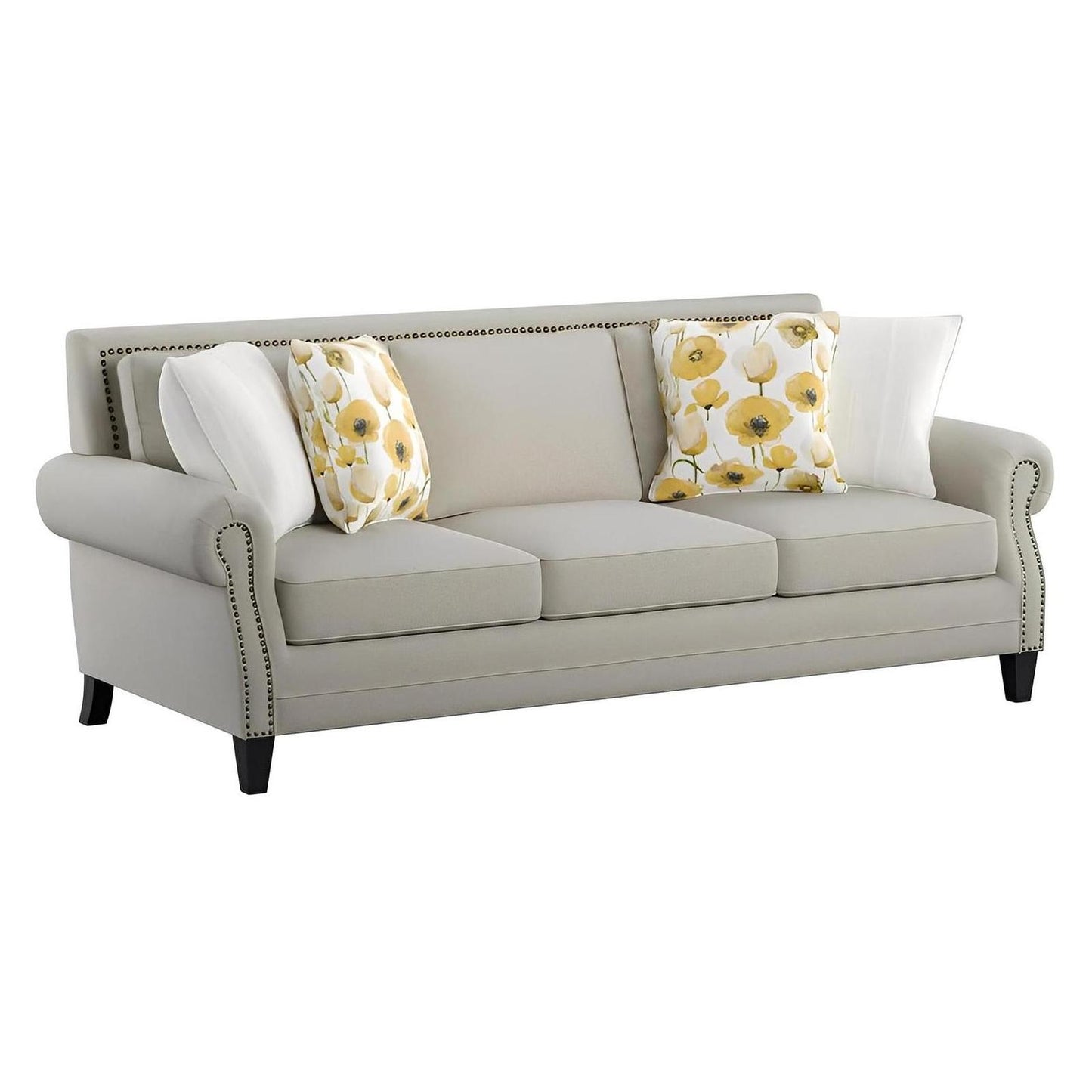 SOFA W / 4 PILLOWS-BEIGE