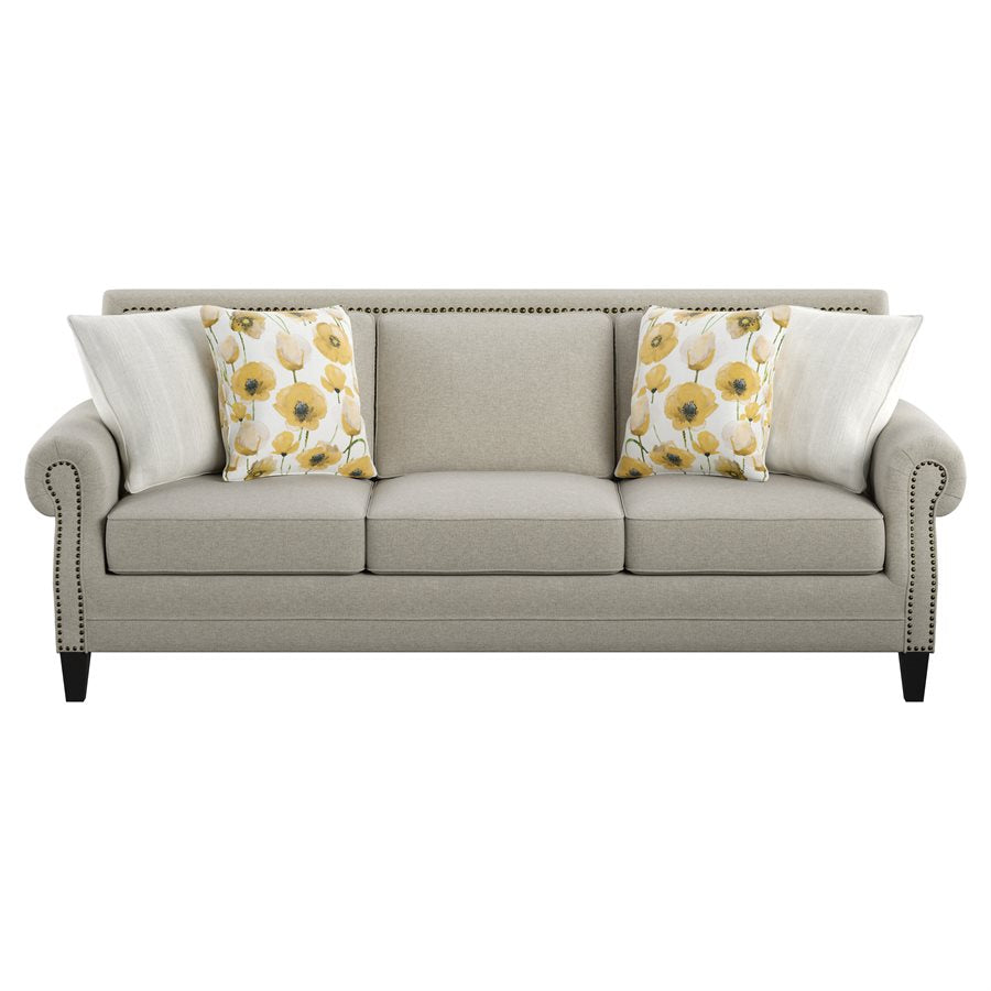 SOFA W / 4 PILLOWS-BEIGE