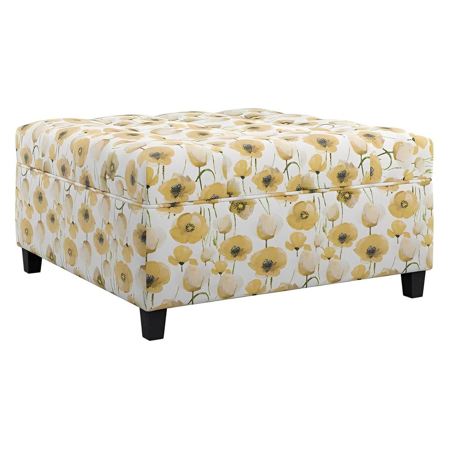 STORAGE COCKTAIL OTTOMAN-FLORAL