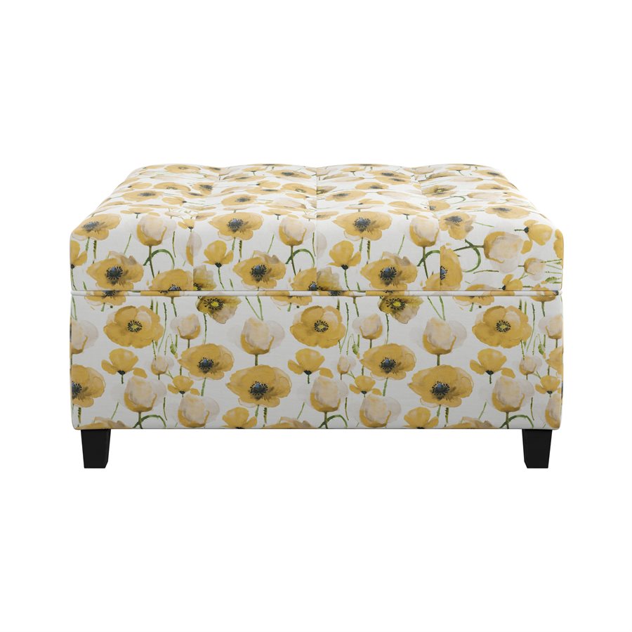 STORAGE COCKTAIL OTTOMAN-FLORAL