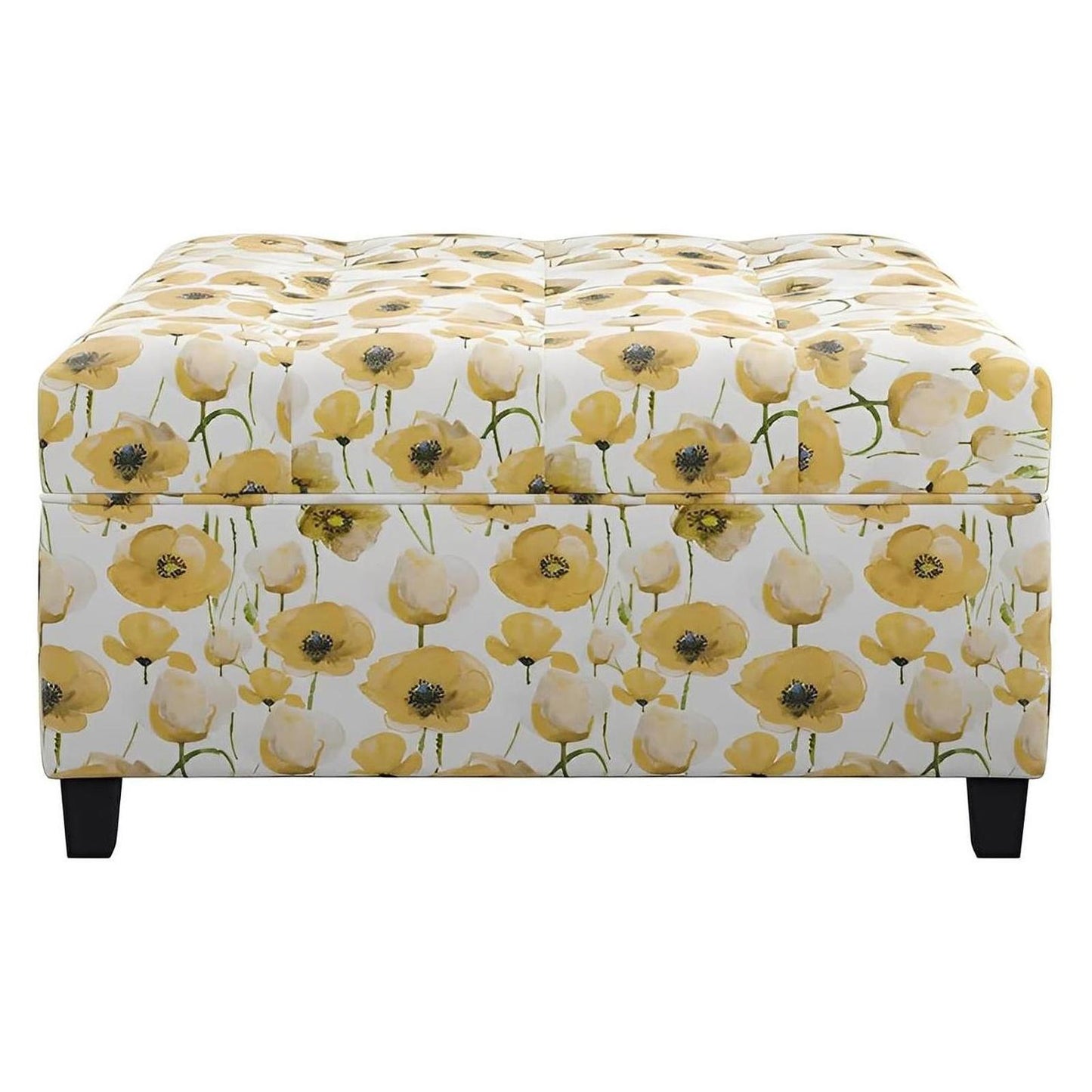 STORAGE COCKTAIL OTTOMAN-FLORAL