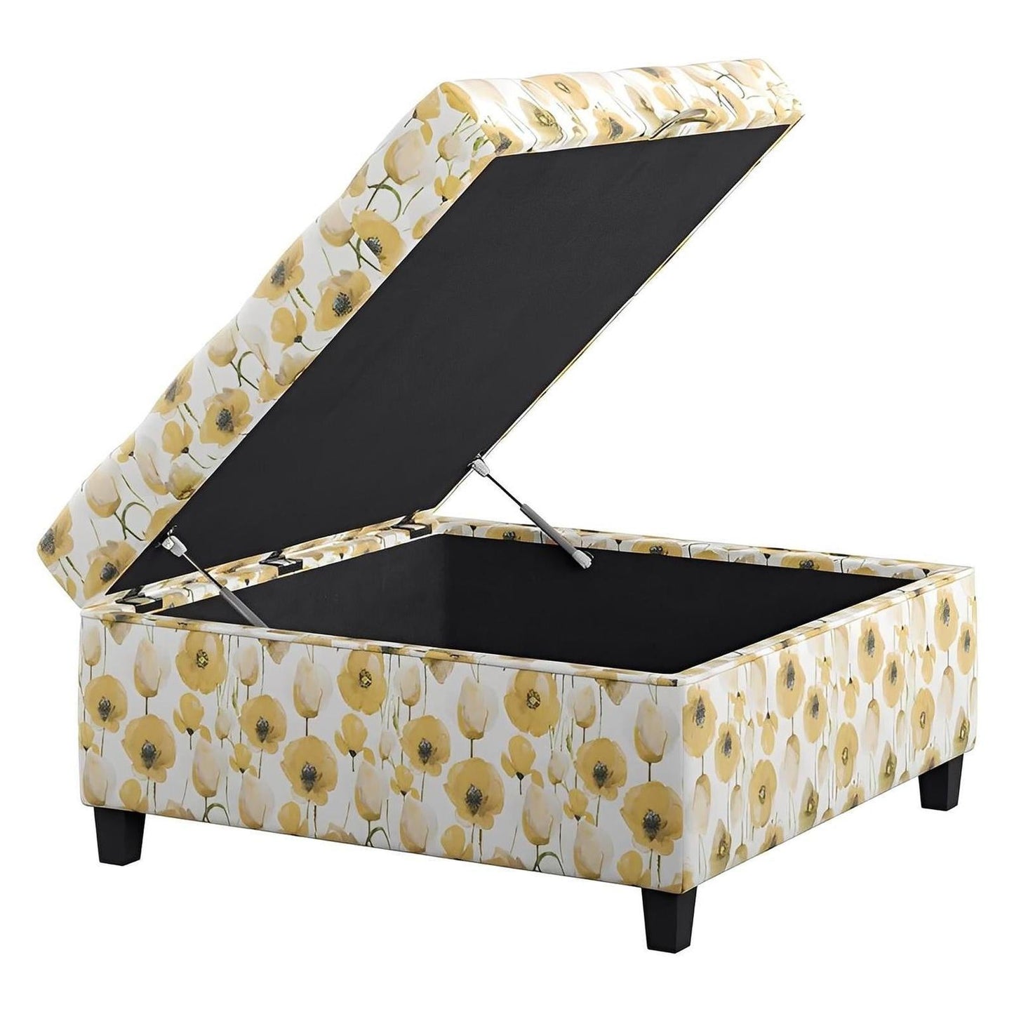 STORAGE COCKTAIL OTTOMAN-FLORAL