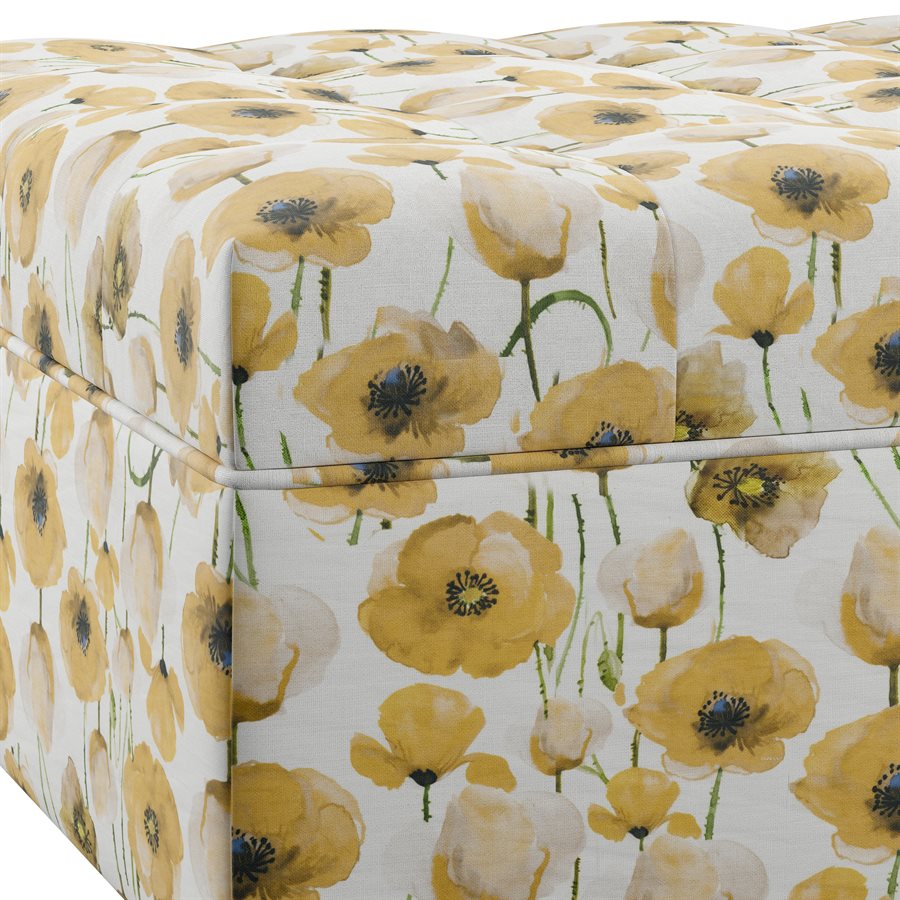 STORAGE COCKTAIL OTTOMAN-FLORAL