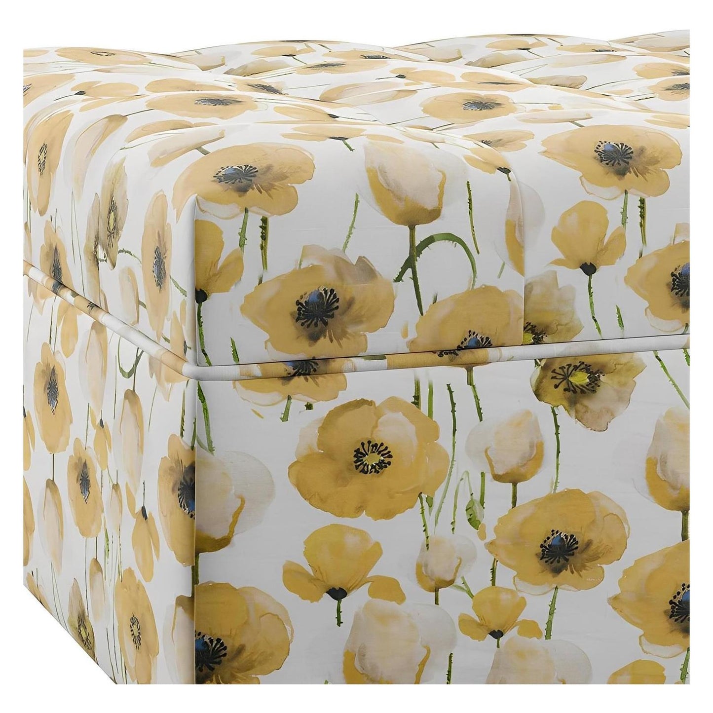 STORAGE COCKTAIL OTTOMAN-FLORAL