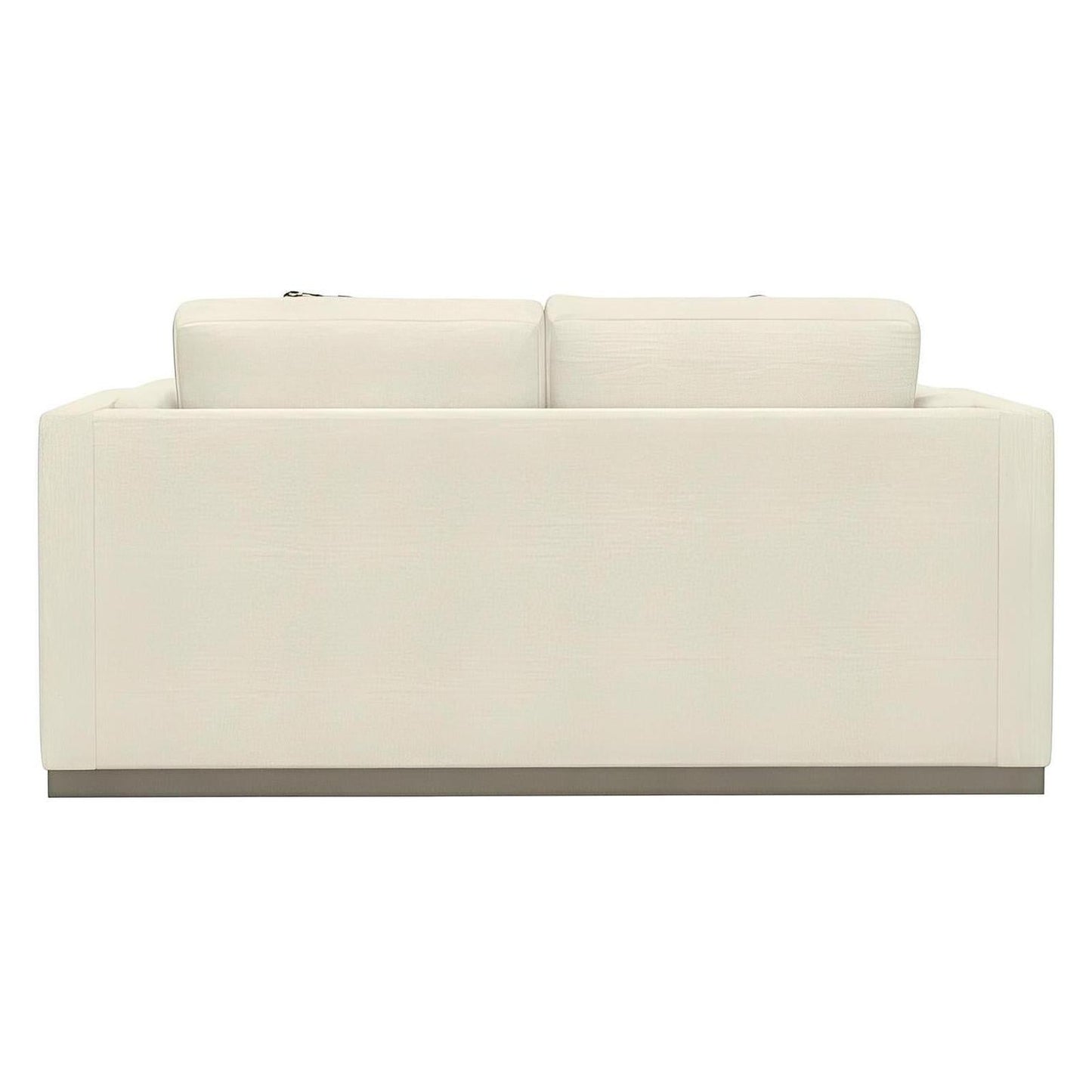 LOVESEAT W / WOOD BASE & 4 PILLOWS - CREAM