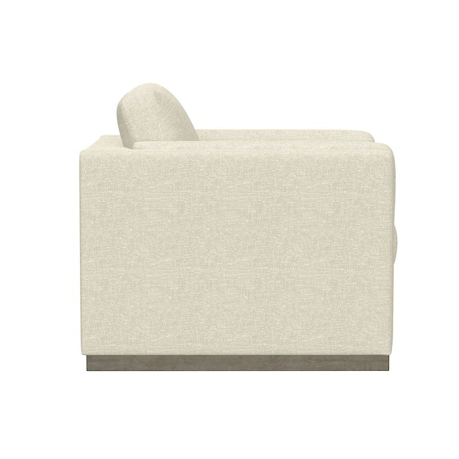 CHAIR W / WOOD BASE - CREAM - MID CENTURY-MODERN (2-Pack)