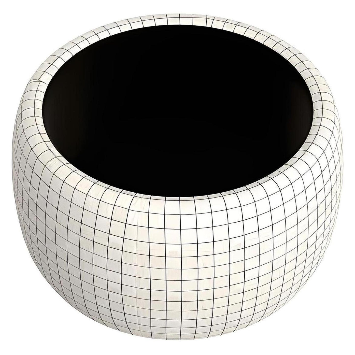 STORAGE OTTOMAN W / WOOD TOP - PLAID