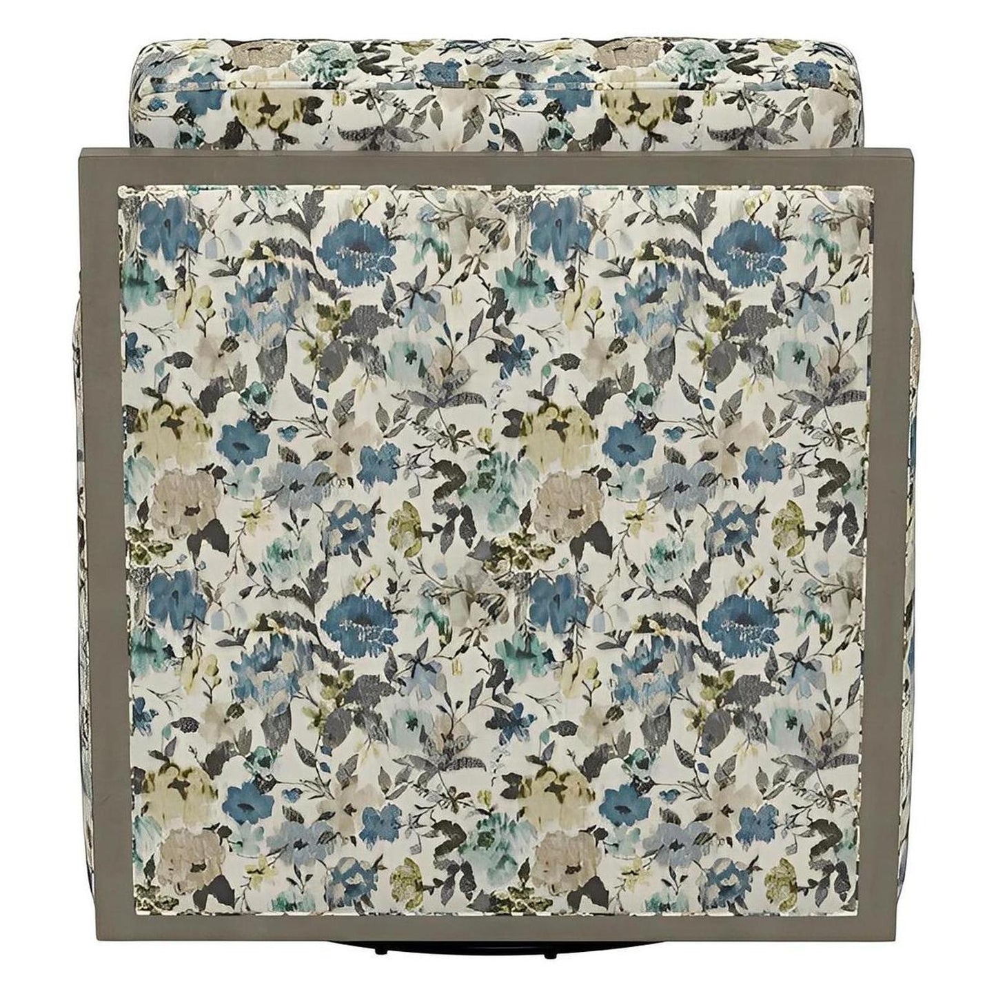 Floral Fabric Swivel Accent Chair Spring Support Pocketed Coil Seat Wood Trim (2-Pack)