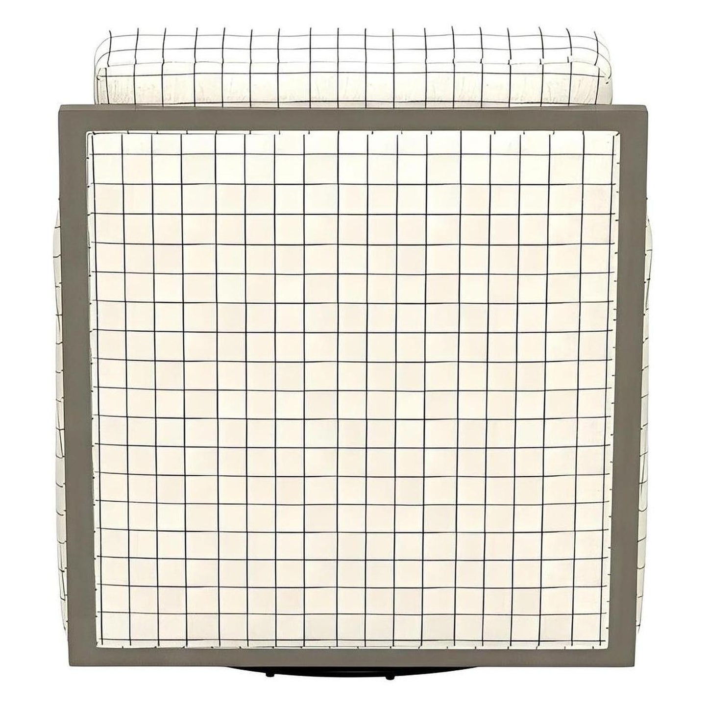 Plaid Fabric Swivel Accent Chair Spring Support Pocketed Coil Seat Wood Trim (2-Pack)