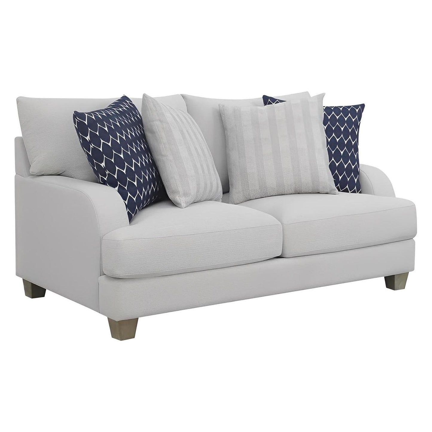 LOVESEAT W / 4 PILLOWS Gray