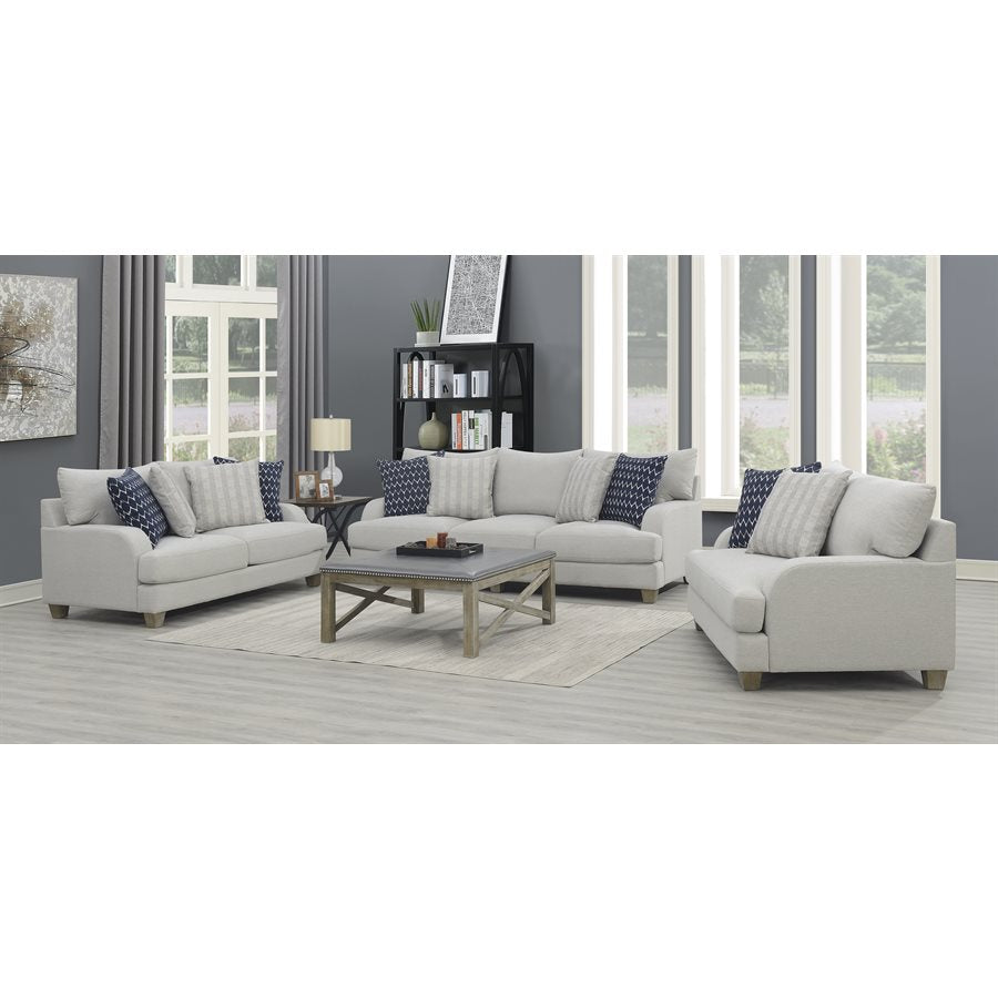 LOVESEAT W / 4 PILLOWS Gray