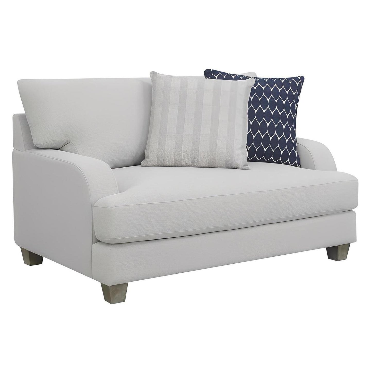 Harbor Gray CHAIR & HALF W / 2 PILLOWS-LARGE, COMFY CUSHIONS (2-Pack)