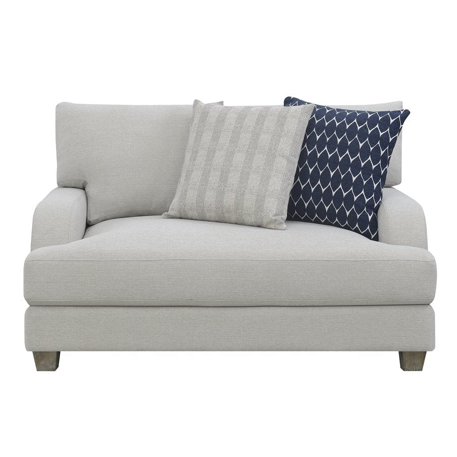 Harbor Gray CHAIR & HALF W / 2 PILLOWS-LARGE, COMFY CUSHIONS (2-Pack)